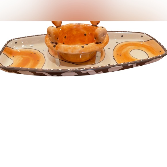 New Handcrafted bagel platter Ceramic Serving Set - Picture 8 of 9